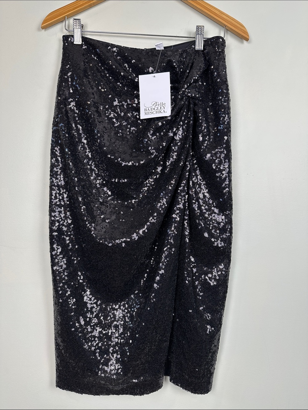 48. Belle Badgley Mischka sequin midi skirt